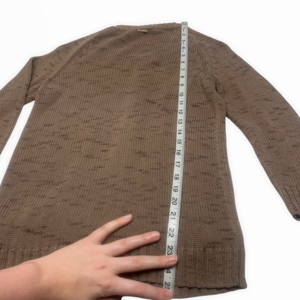 • Columbia Sweater Button Front Kangaroo Pocket 3/4 Sleeve Brown sw - Picture 6 of 9